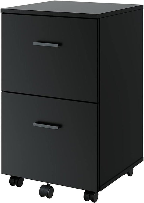 Mobile File Cabinet 2 Drawer Under Desk A4 Letter Rolling Office Storage