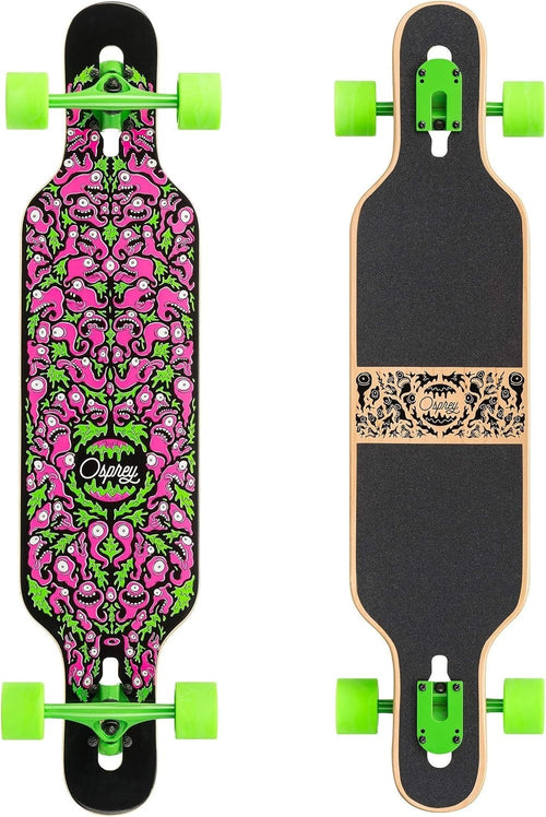 39" Twin Tip Longboard Drop-Through Maple Deck Complete Skateboard