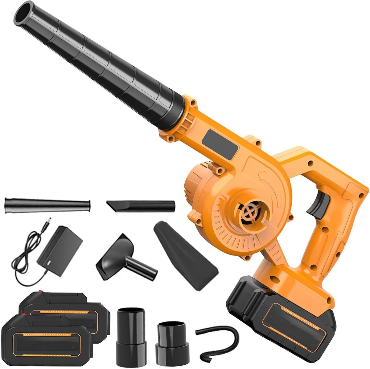 Cordless Leaf Blower 21V 550W Dual Battery Handheld Garden Cleaner