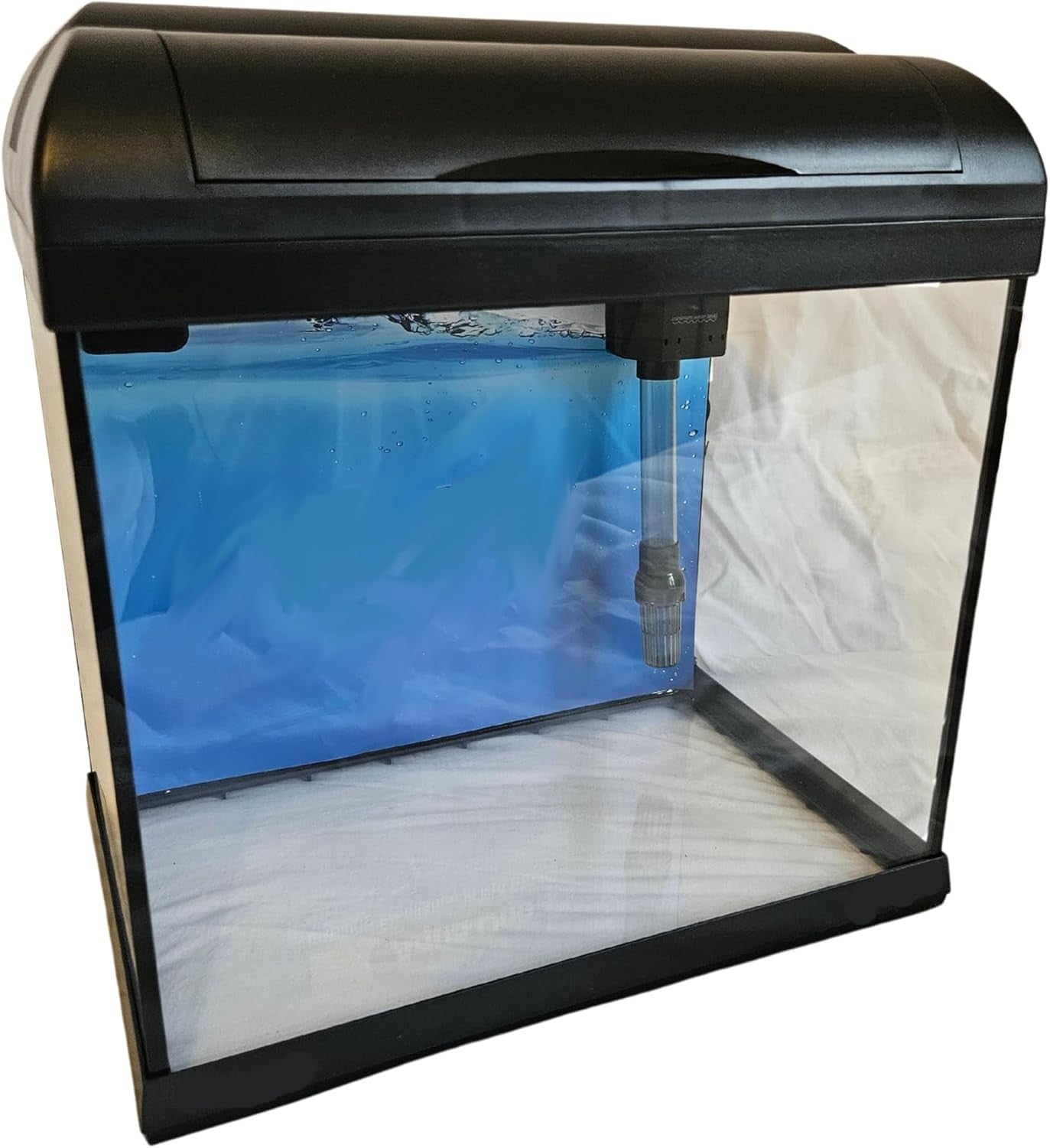 14L Glass Fish Tank Aquarium Kit with Filter, Pump & LED Light