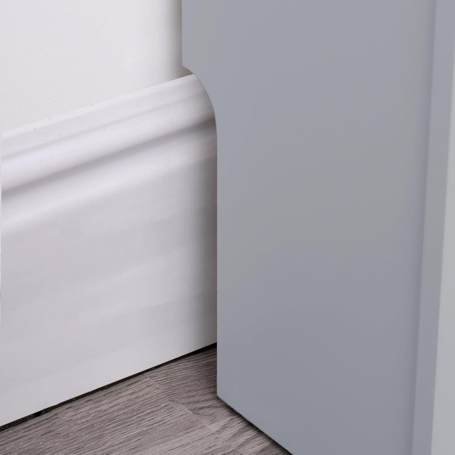 Medium Grey Radiator Cover | Vertical Slatted MDF Cabinet