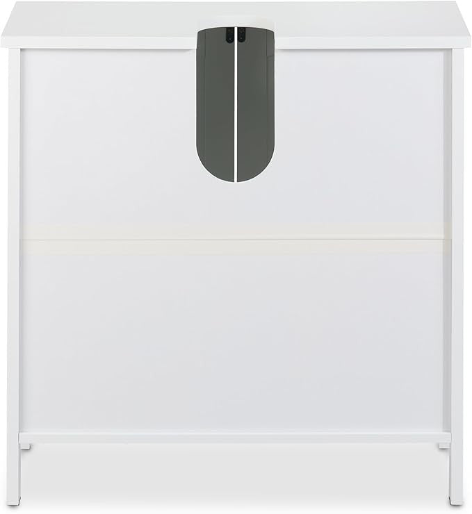 White Bathroom Sink Cabinet 60x60x31cm 2 Door Vanity Storage Unit MDF Cupboard
