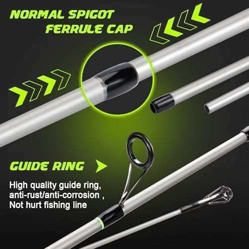1.8m-2.1m Spinning Fishing Rod Reel Combo IM7 Graphite Salt & Freshwater