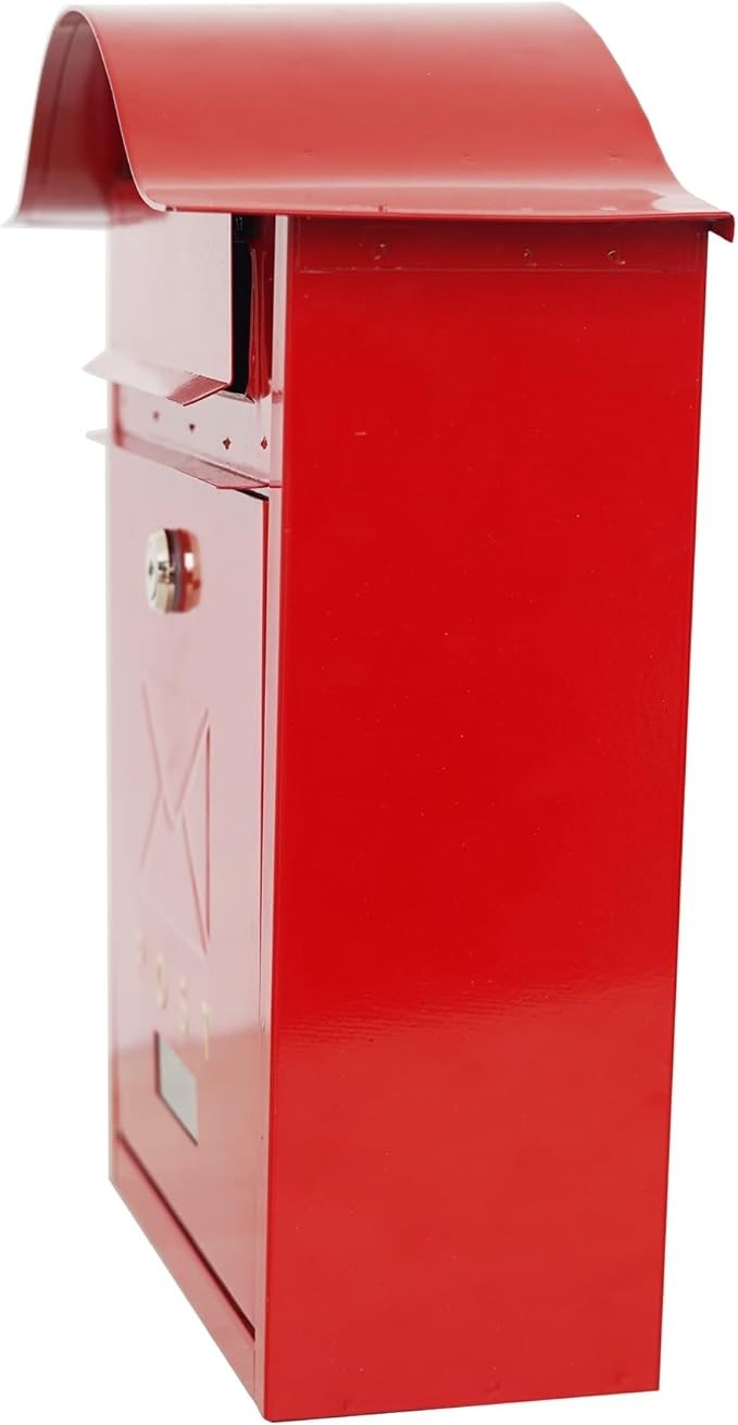 Wall Mounted Lockable Post Box – Waterproof Aluminium Mailbox for Home & Office