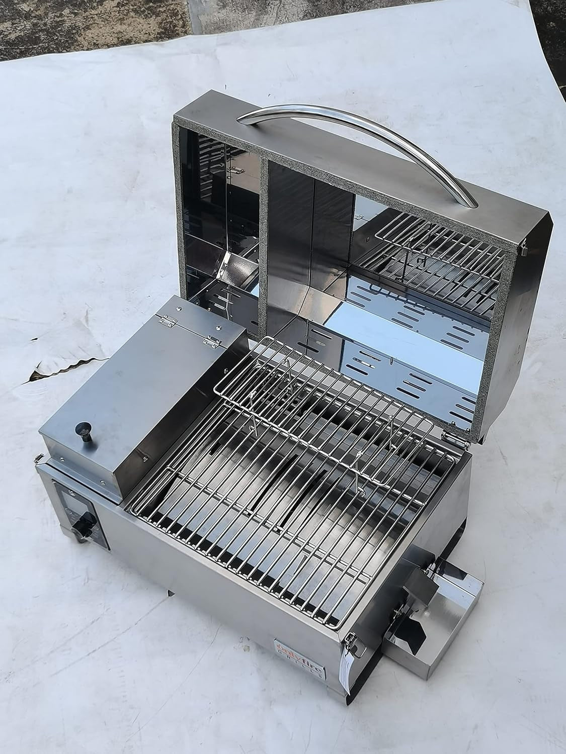 Portable Pellet Smoker BBQ Grill Tabletop 8-in-1 Outdoor Cooker