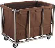 Heavy Duty 400L Industrial Laundry Cart on Wheels | Waterproof Liner | 440lb Loa