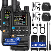 Ham Radio 2 Pack 199CH Bluetooth Programming Airband 2500mAh