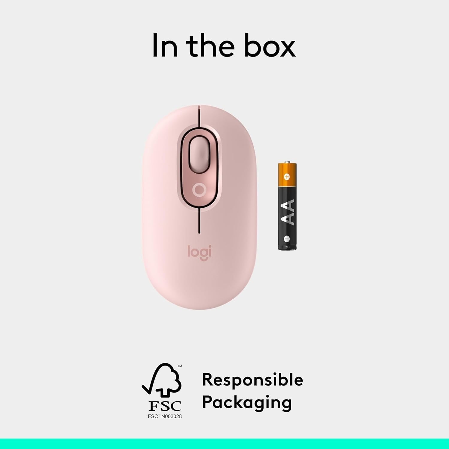 Compact Wireless Bluetooth Mouse Quiet Click Multi Device Rose