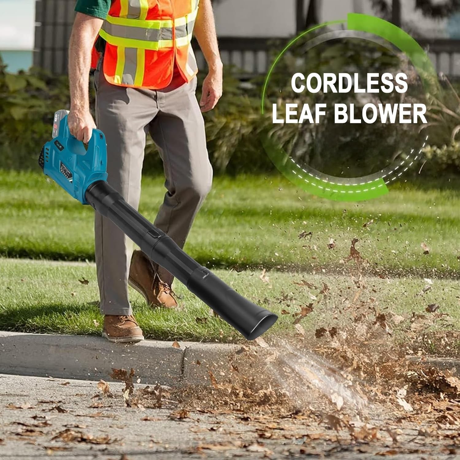 Cordless Leaf Blower 18V Battery Compatible Pro Power Lightweight Handheld