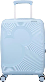 Cabin Hard Shell Suitcase Expandable 55cm TSA Lock Spinner Blue