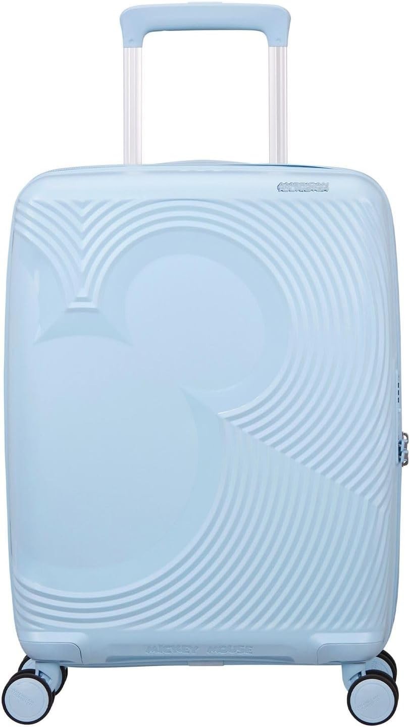 Cabin Hard Shell Suitcase Expandable 55cm TSA Lock Spinner Blue