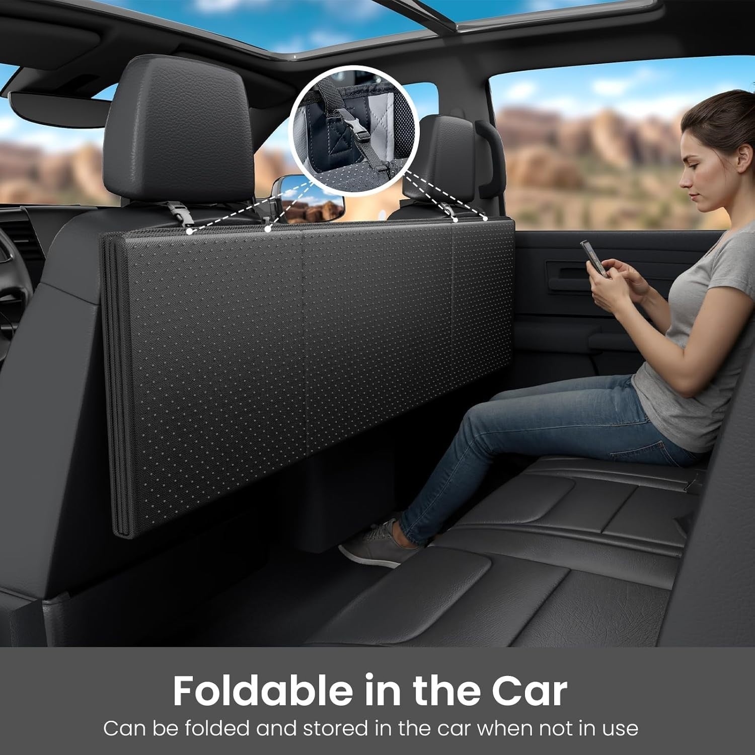 Dog Car Seat Extender Truck SUV Hammock Waterproof 150kg Support