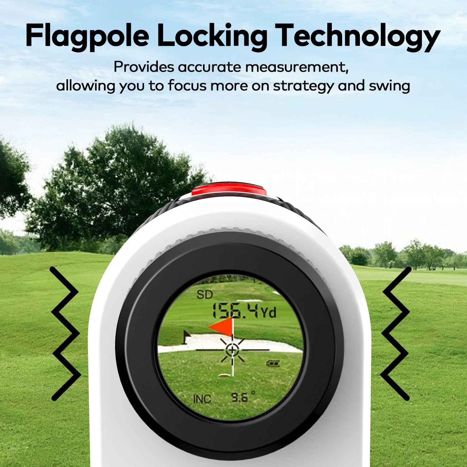Golf Range Finder 1200 Yards Flag Lock Vibration Magnetic Mount