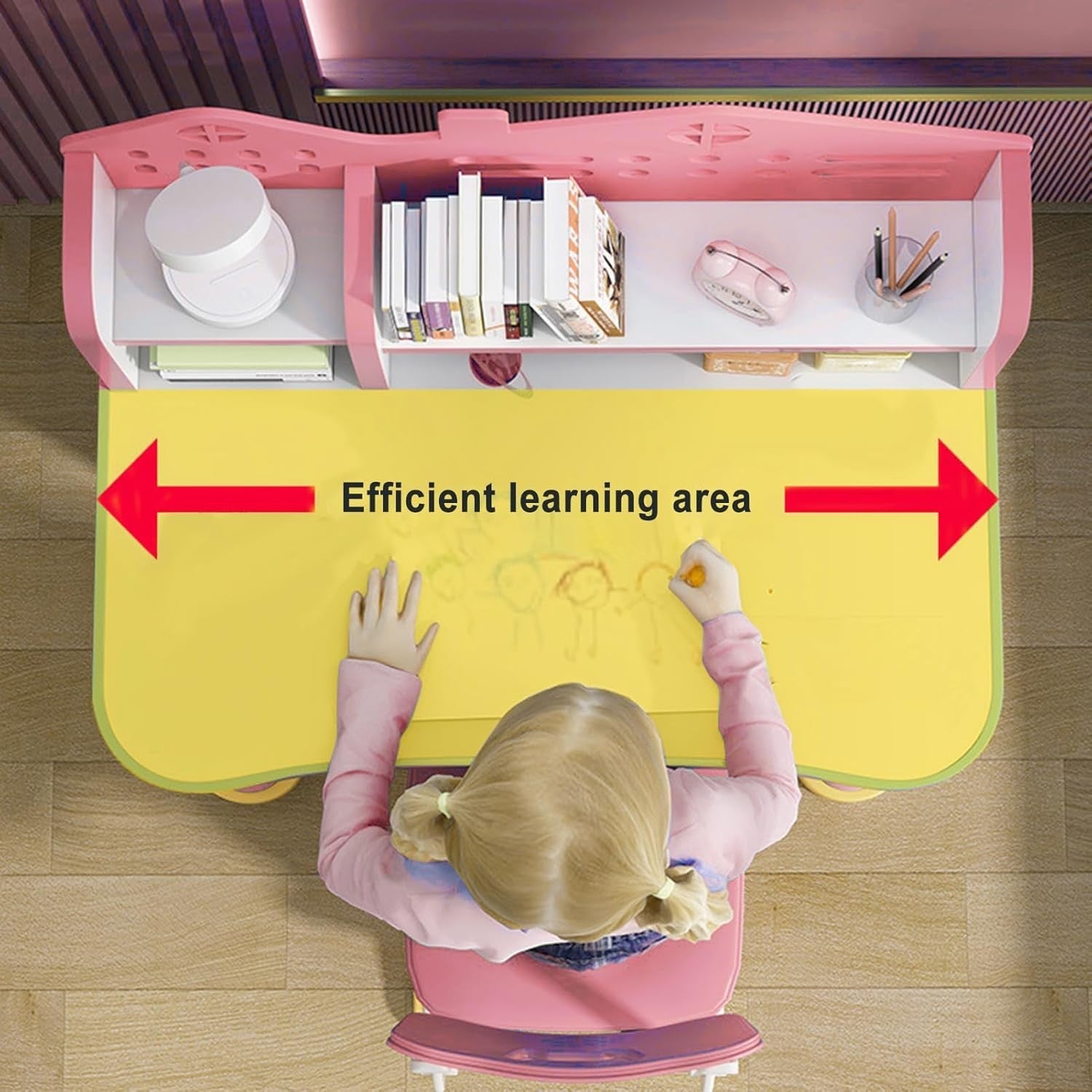 Adjustable Kids Desk & Chair Set with Drawer & Bookstand – Ergonomic Design
