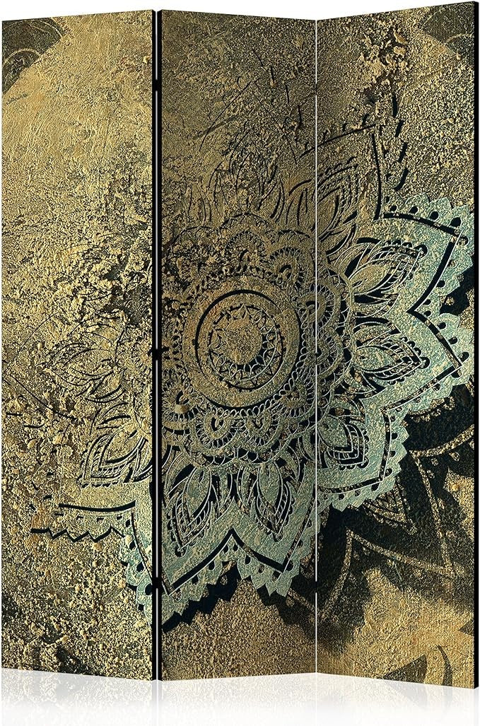 Mandala Abstract Room Divider 135x172cm Folding Privacy Screen 3 Panel