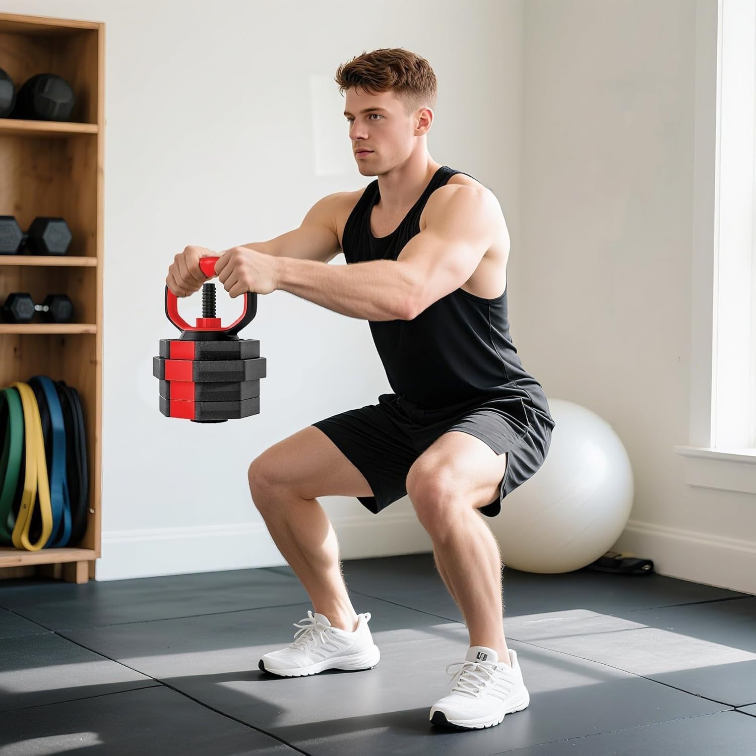 Multi-Function 6-in-1 Home Gym Weight Set 20KG Adjustable Free Weights