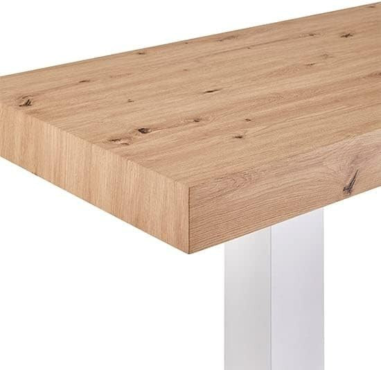 Large Rectangular Bar Table Oak Effect Modern Dining High Table 110cm Space Save
