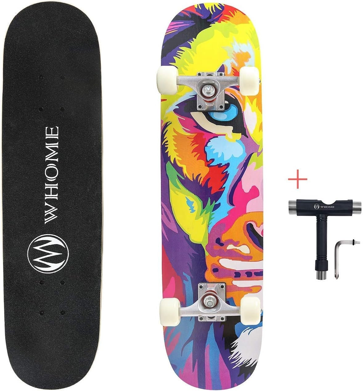 Complete Skateboard 31"x8" Impression Maple Deck ABEC-9 Bearings