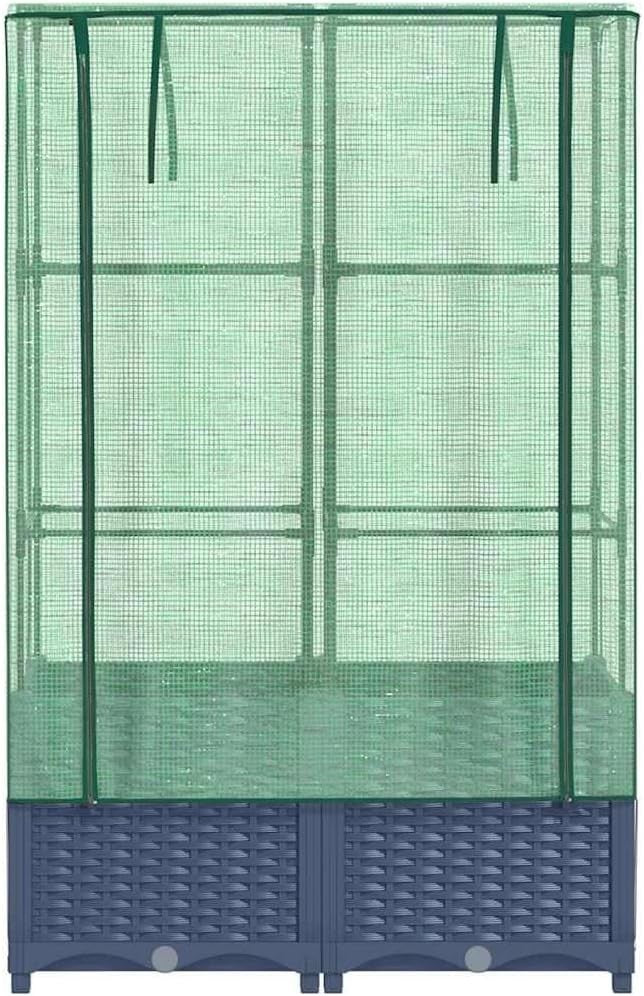 Raised Bed Planter with Greenhouse Cover 80x40x138cm