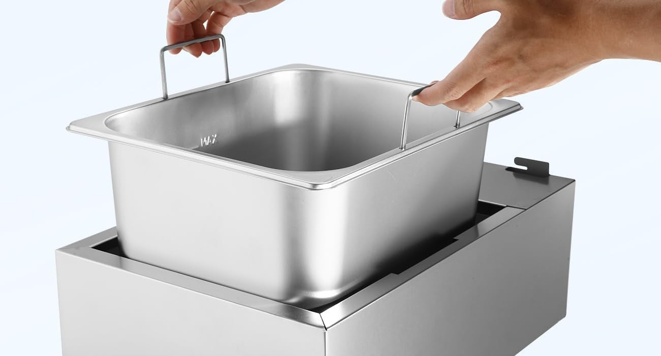 10L Commercial Deep Fat Fryer Stainless Steel Adjustable Temp Basket