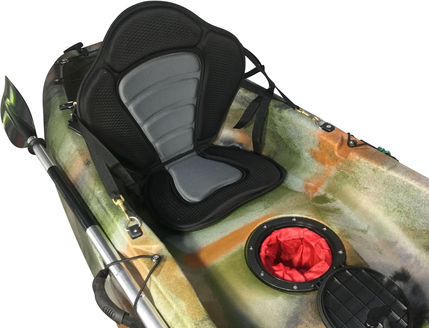 Sit On Top Fishing Kayak Jungle Camo w/ Paddle Deluxe Seat
