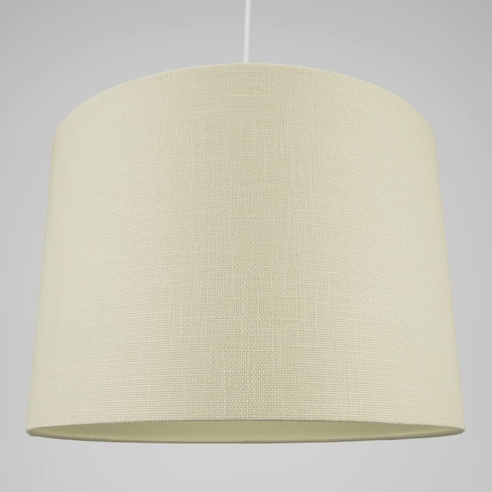 Cream Linen Drum Lampshade 40cm Table Floor Pendant Light Shade