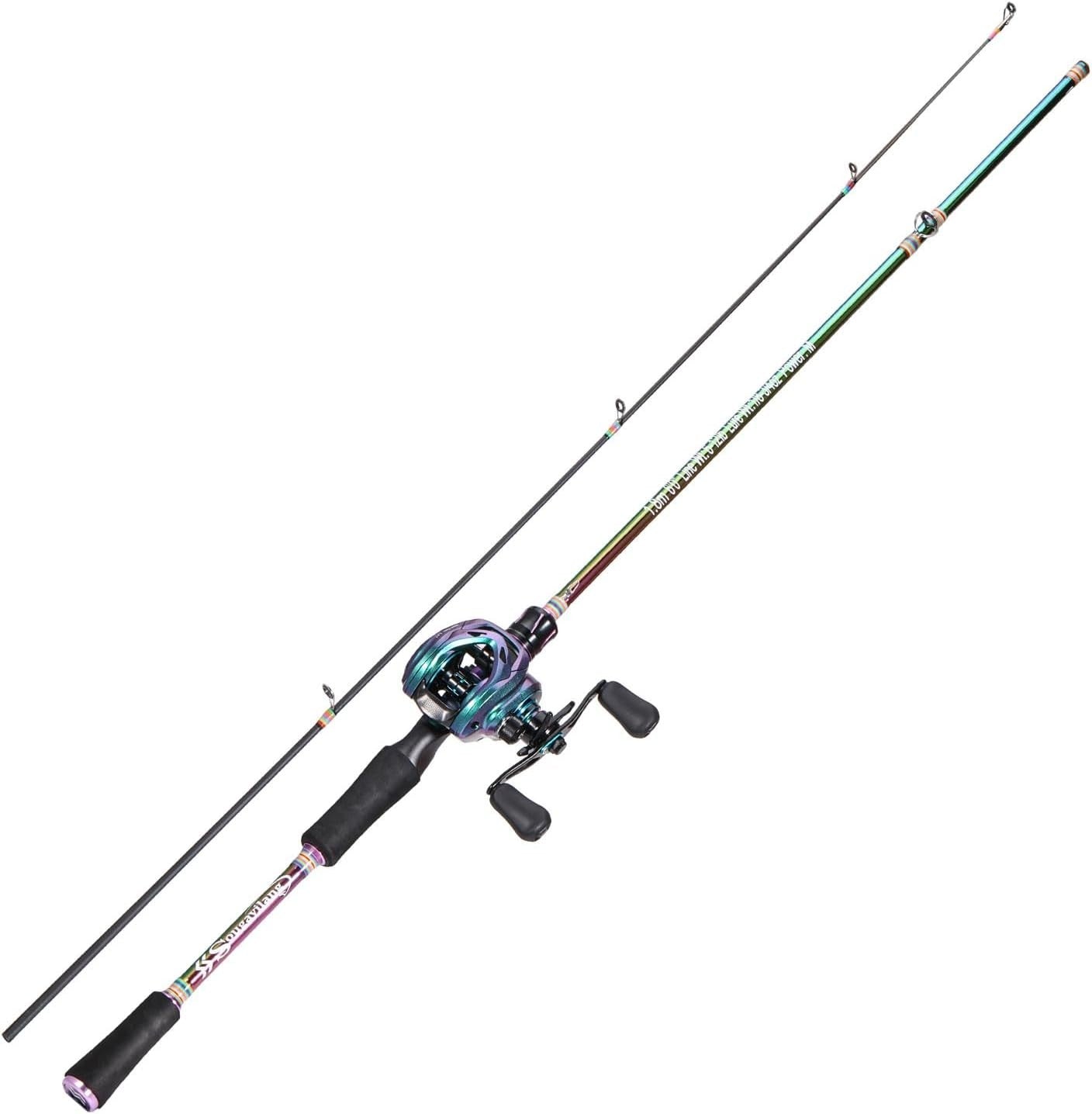 2.1m Carbon Fiber Spinning Rod Reel Combo Lightweight Fishing Set