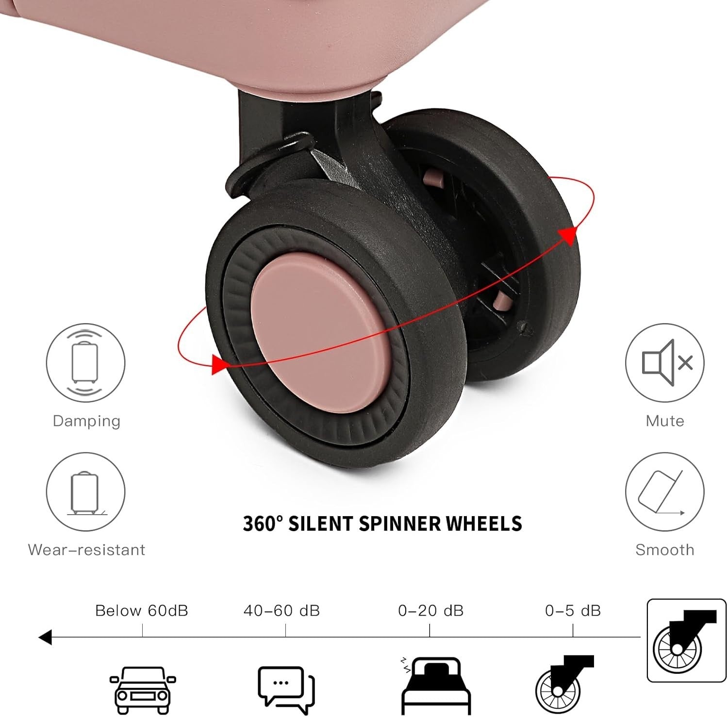 Medium Hard Shell Suitcase Lightweight Polypropylene 4 Spinner Wheels TSA