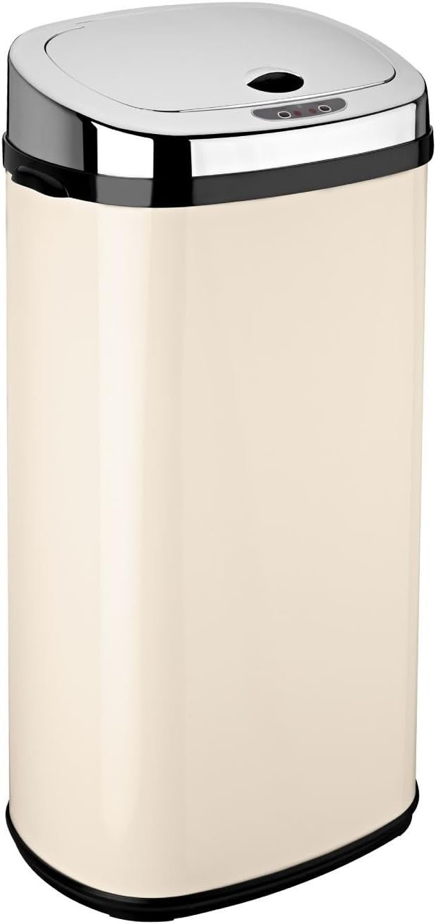 42L Automatic Sensor Kitchen Bin Stainless Steel Cream Touchless