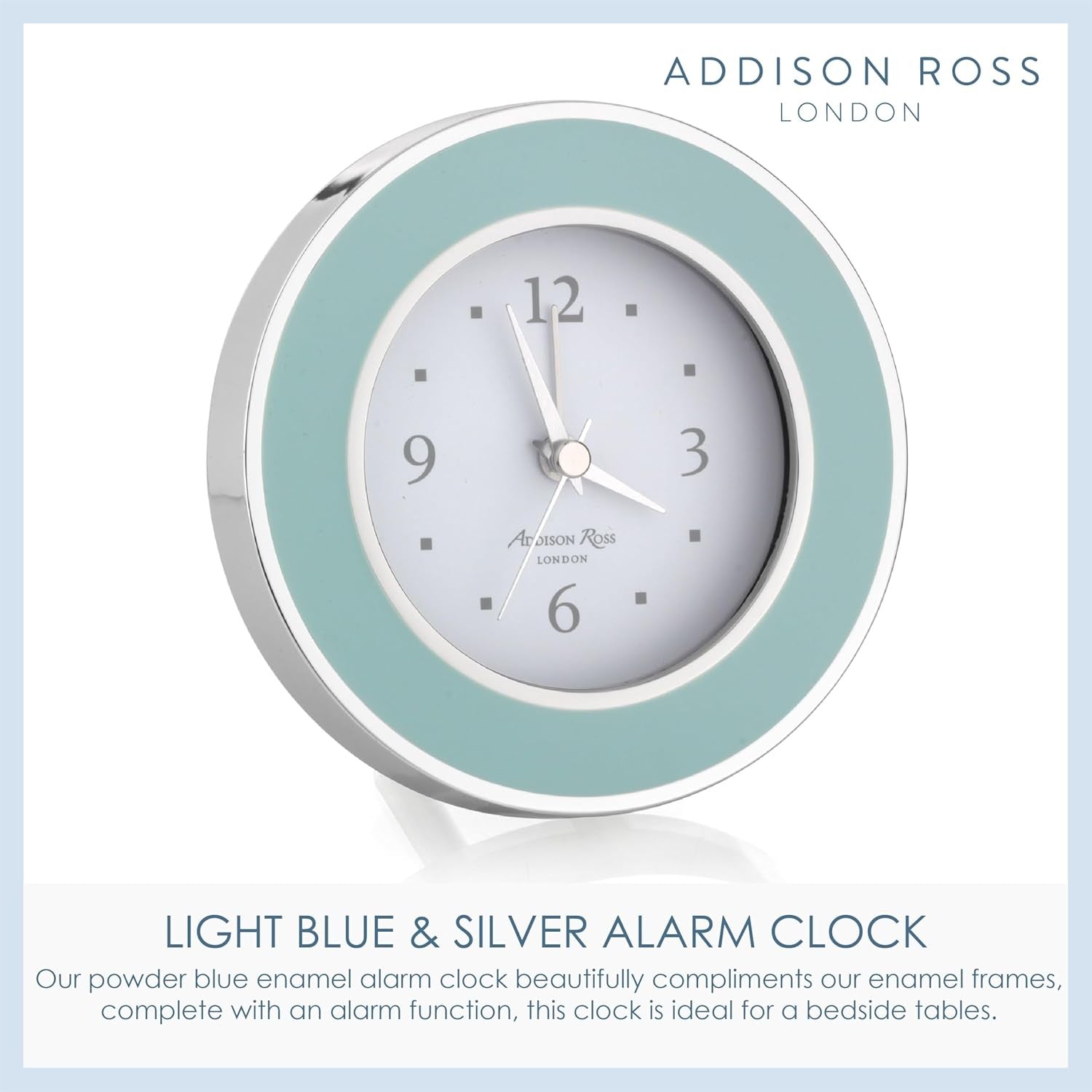 Silent Sweep Battery Alarm Clock Compact Bedside Home Decor
