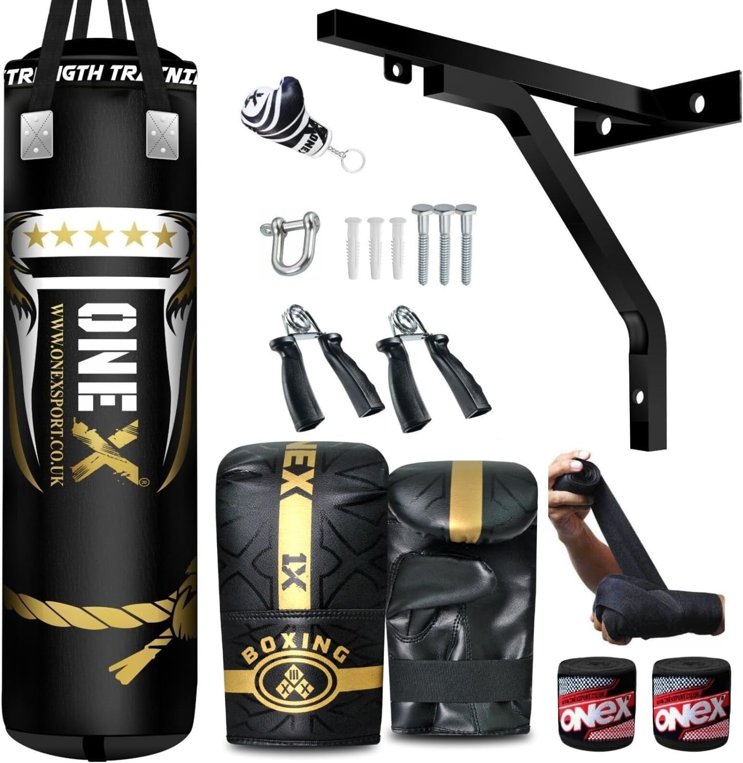 5FT Heavy Filled Boxing Punch Bag 30kg MMA Kickboxing Fitness Training