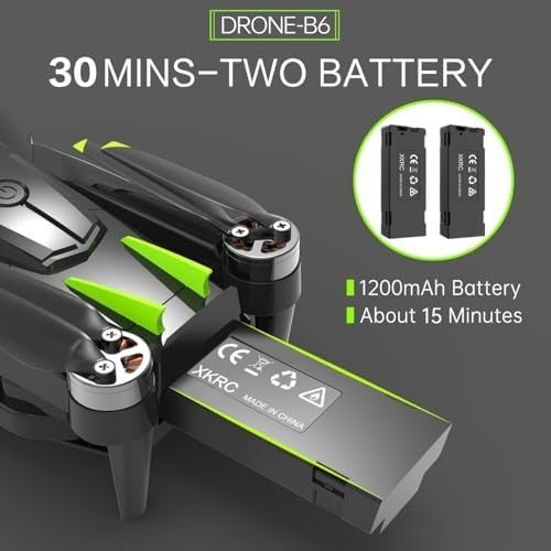 1080P HD Foldable Drone for Kids & Adults with Brushless Motor, Long Flight Time