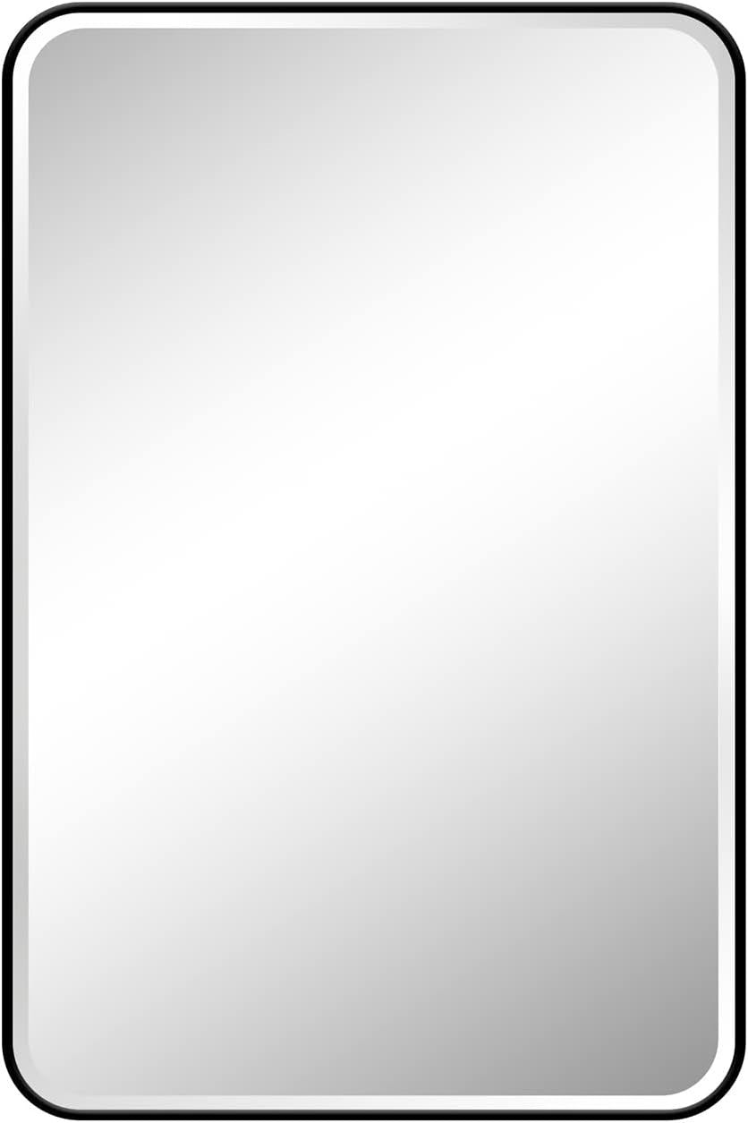 Wall-Mounted Plastic Mirror Cabinet with Adjustable Shelves & Storage