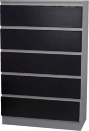 Modern 5-Drawer Wooden Chest Storage Cabinet – Sleek, No Handle, Multi-Room