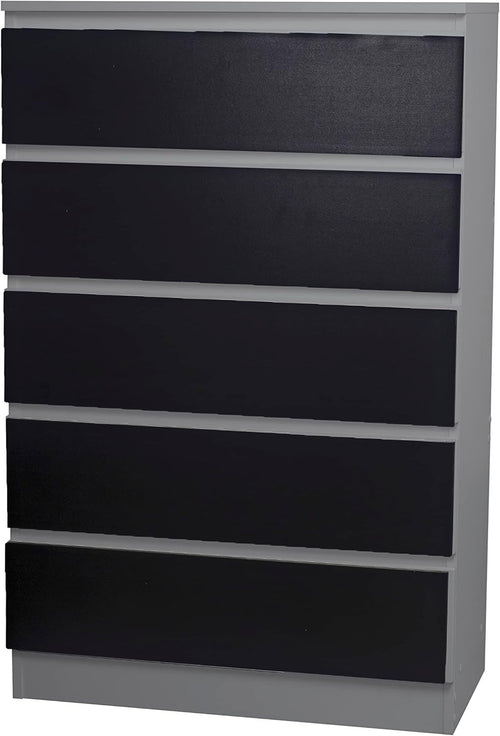 Modern 5-Drawer Wooden Chest Storage Cabinet – Sleek, No Handle, Multi-Room