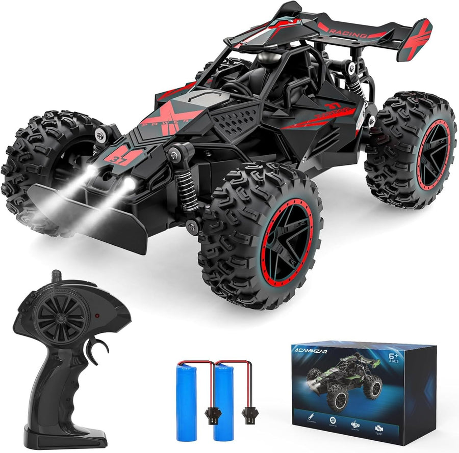 1:18 20KM/H Monster Truck Off Road Car w/ Lights 40Min Kids Remote Toy