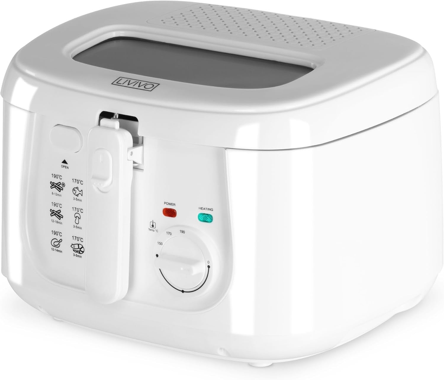 Electric Deep Fat Fryer 2.5L Non-Stick Oil Cooker with Viewing Window