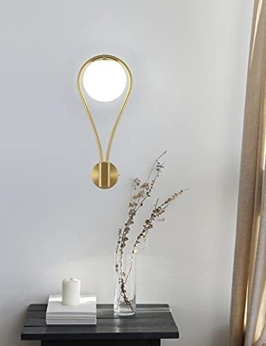Vintage Gold Globe Wall Lights, 2PCS 5W LED for Bedroom & Living Room