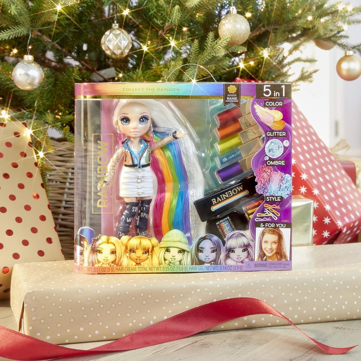 Hair Studio Fashion Doll Rainbow Hair Washable Color Playset