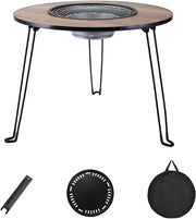 Portable Korean Charcoal BBQ Grill Table Set Outdoor Folding