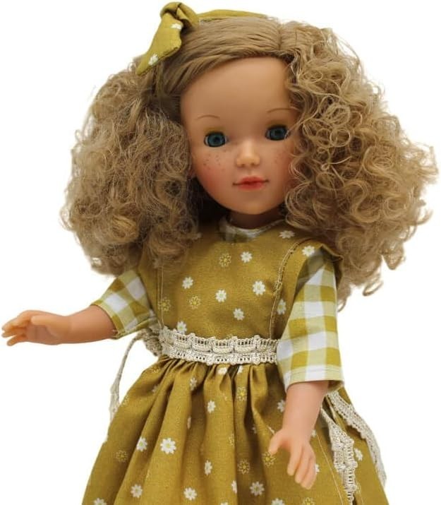 41cm Folk Style Doll Freckles Printed Dress Collectible Handmade Spain