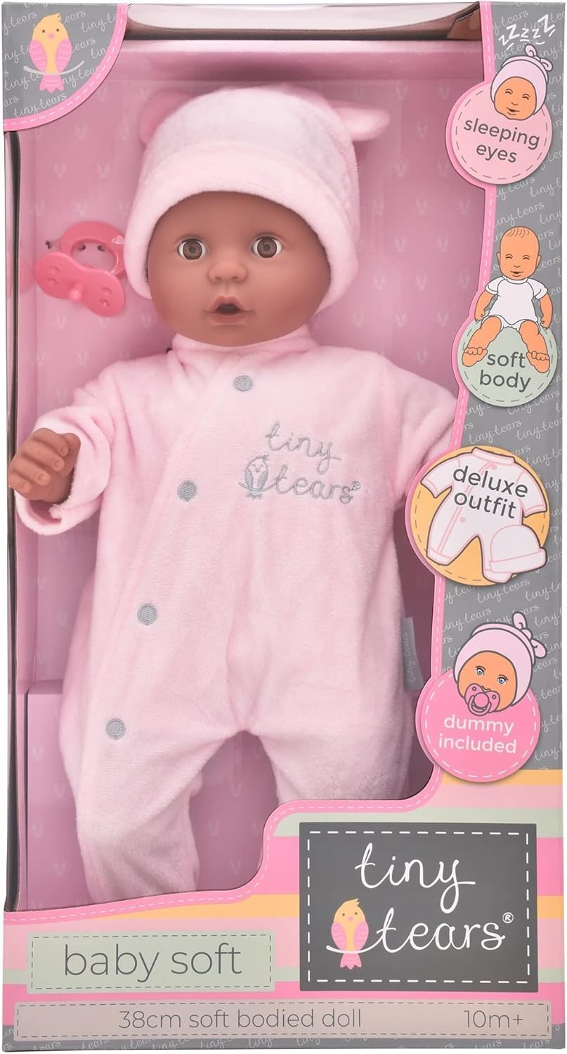 Baby Soft Doll 38cm Pink Outfit Sleeping Eyes Dummy Toddler 10m+