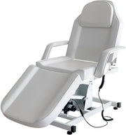 Electric Massage Table Adjustable 3-Section Beauty Spa Tattoo Bed Headrest White