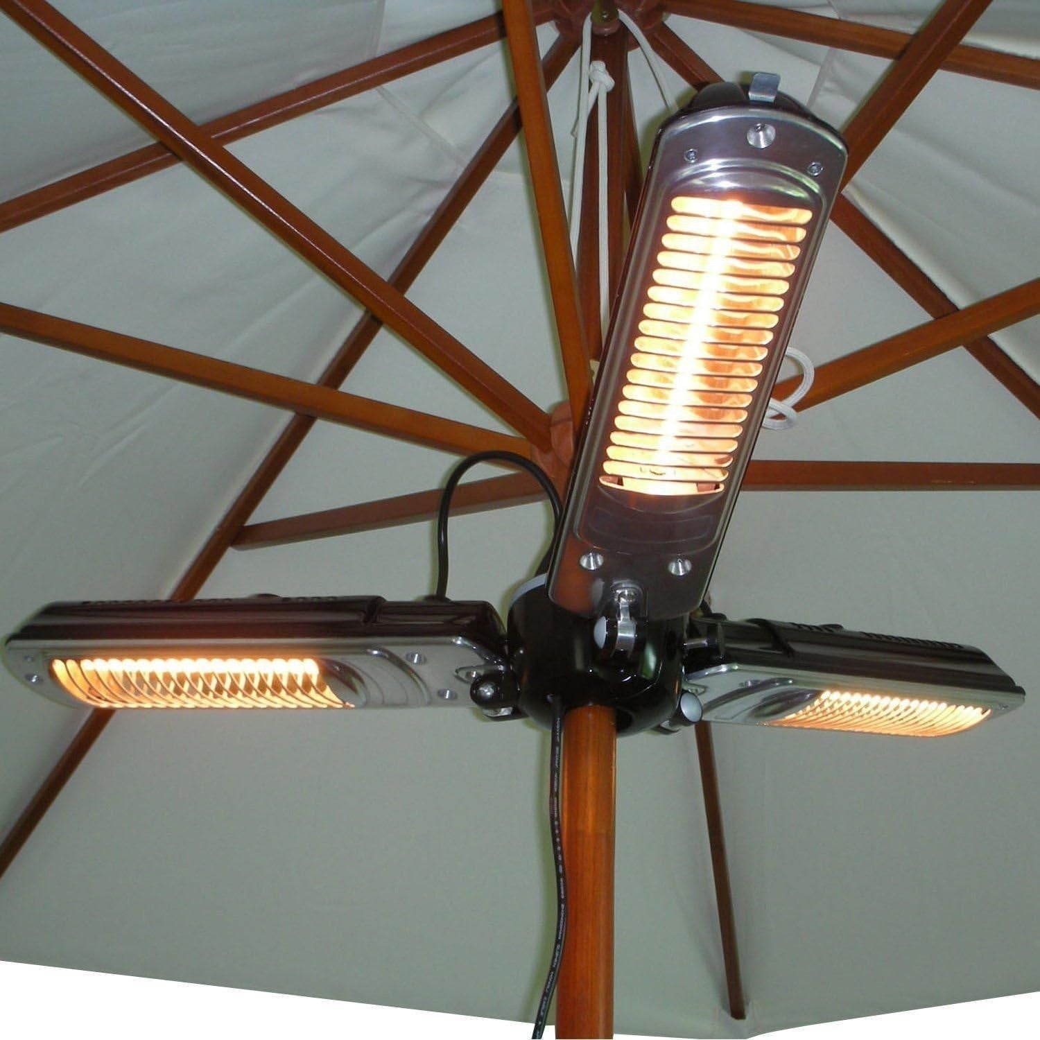 Outdoor Umbrella Heater 2000W Electric Patio Radiant Heat 3 Settings Adjustable