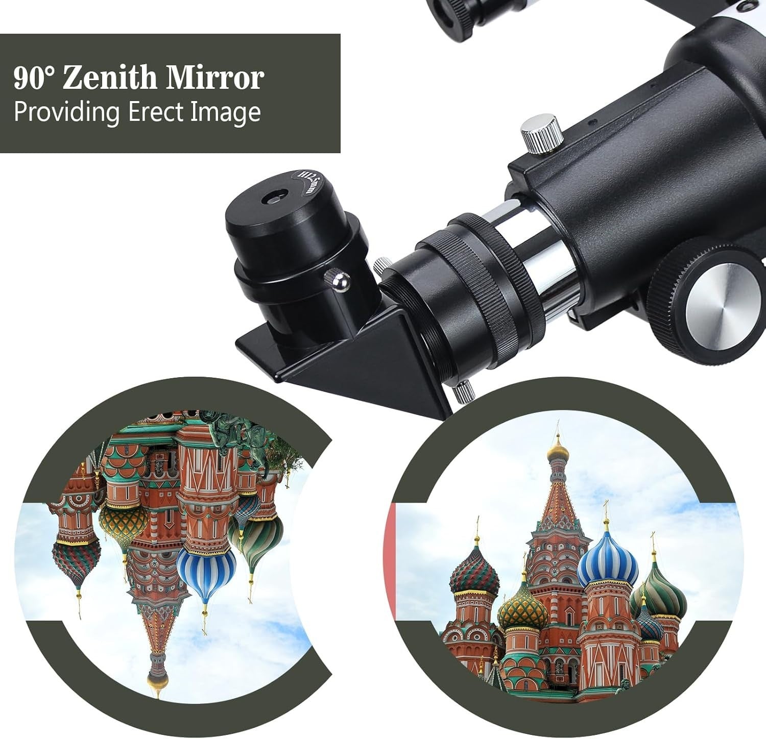 70mm Refractor Telescope for Beginners, Portable AZ Mount, White