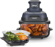 3.8L Portable Air Fryer 4-in-1 Crisp Roast Bake Reheat Glass Containers