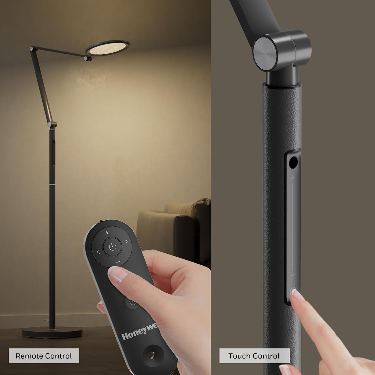 LED Floor Lamp Eye Caring Dimmable Remote Adjustable Arm Office Reading Light