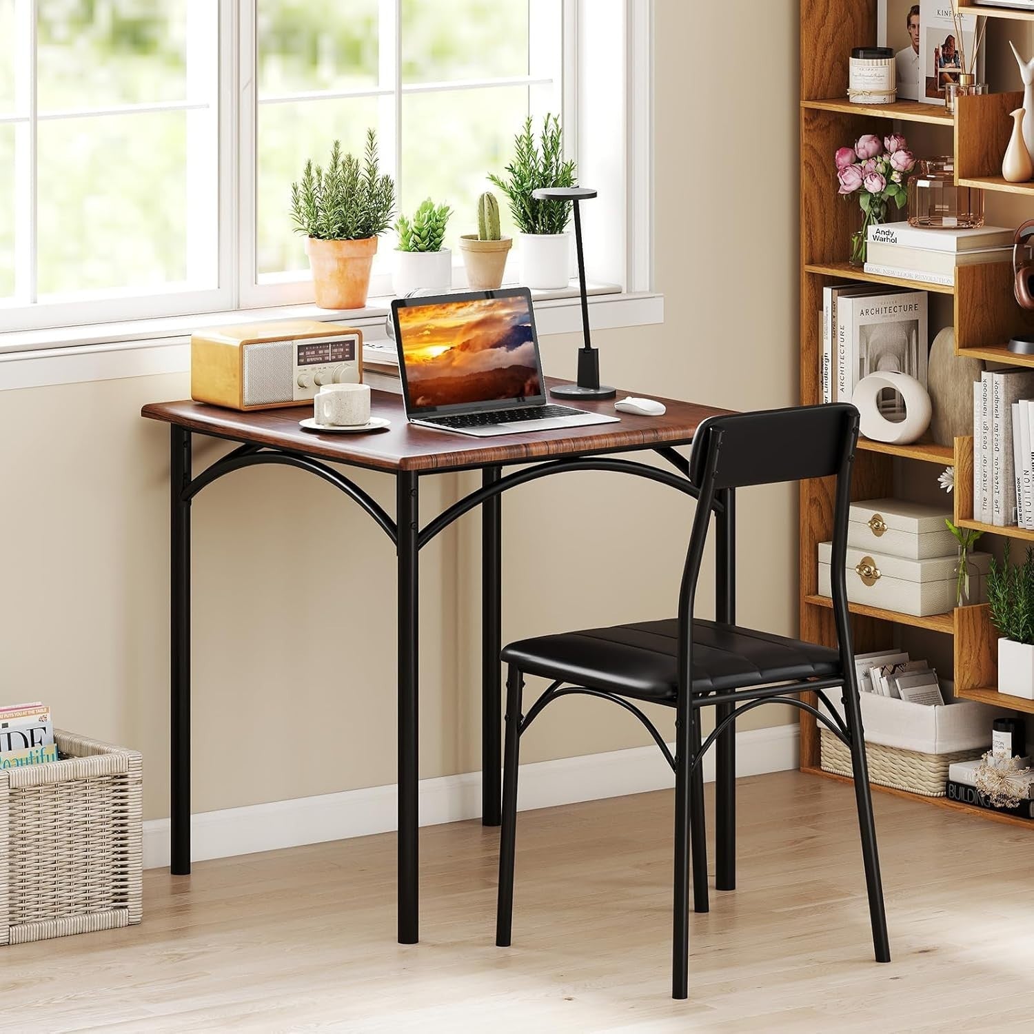 Compact 3-Piece Dining Set with Padded Chairs | Space-Saving Kitchen Table