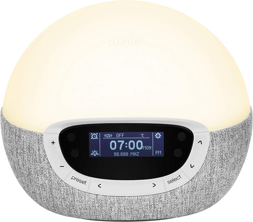 Sunrise Wake Up Alarm Clock Radio Dimmable Sleep Sounds Light Therapy