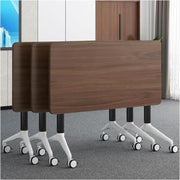 120cm Folding Conference Table 2-Pack – Flip-Top Mobile Training Desks w/ Wheels